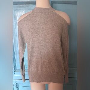 Topshop Off-Shoulder Sweater - Gray